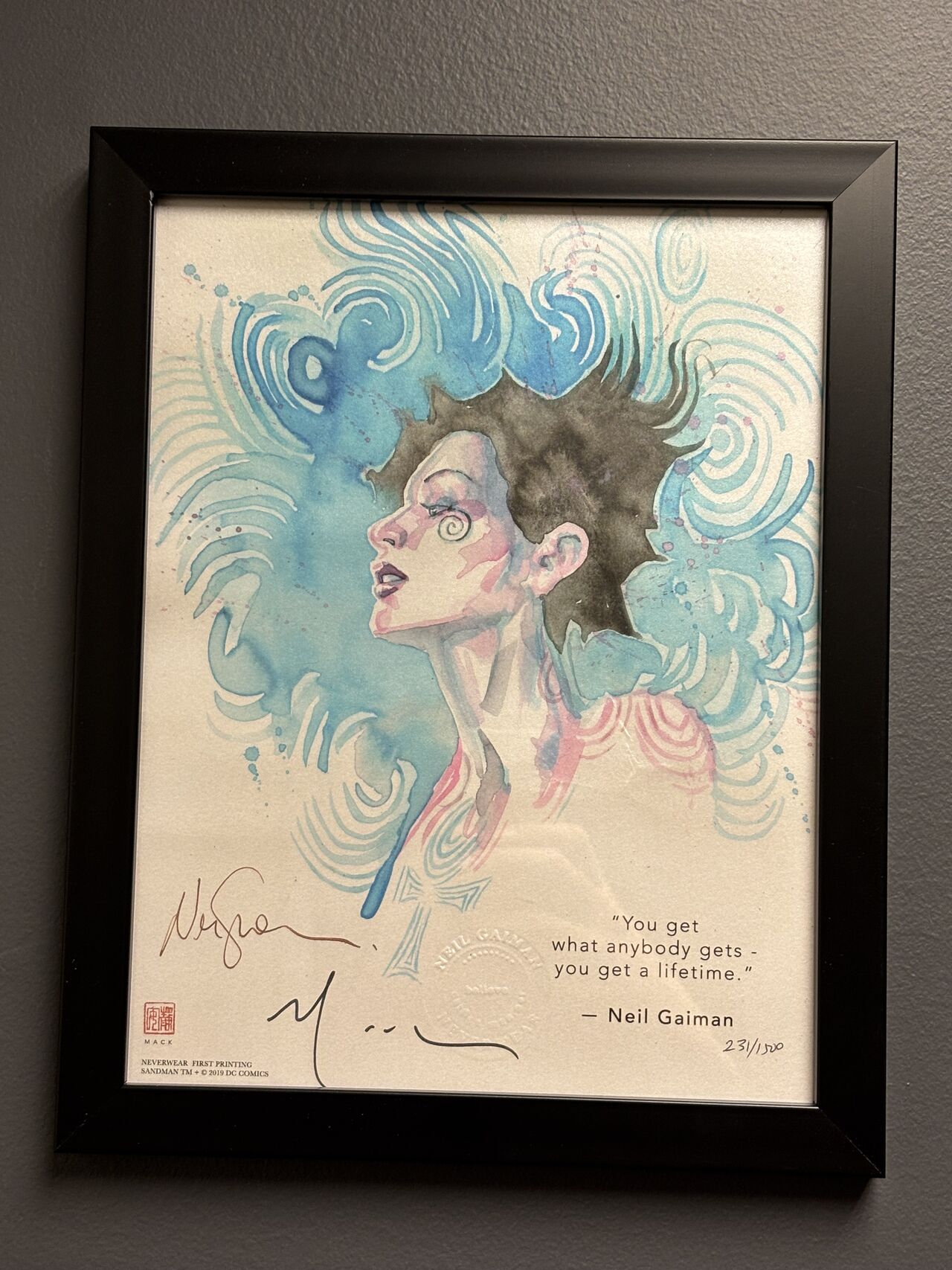 David Mack signed and numbered print